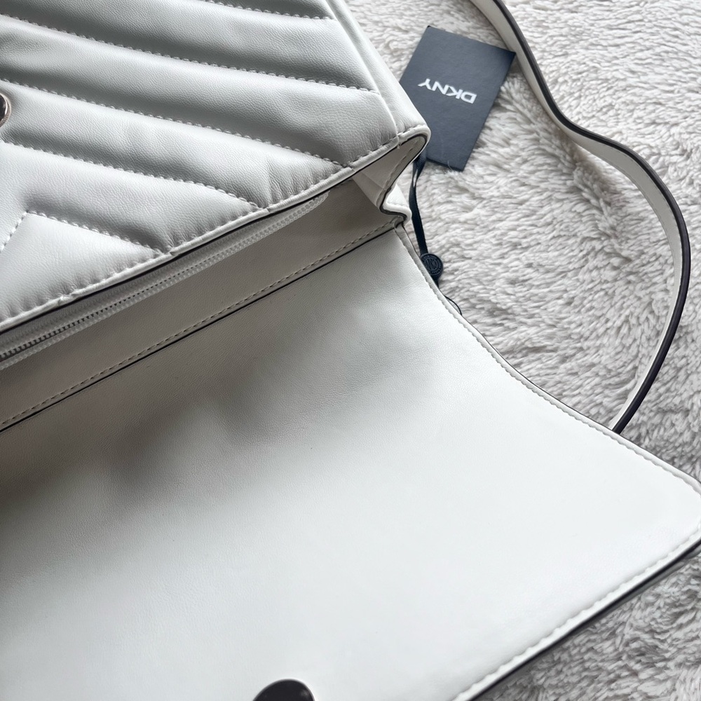 DKNY Cream Quilted Crossbody Bag - Picture 5 of 8